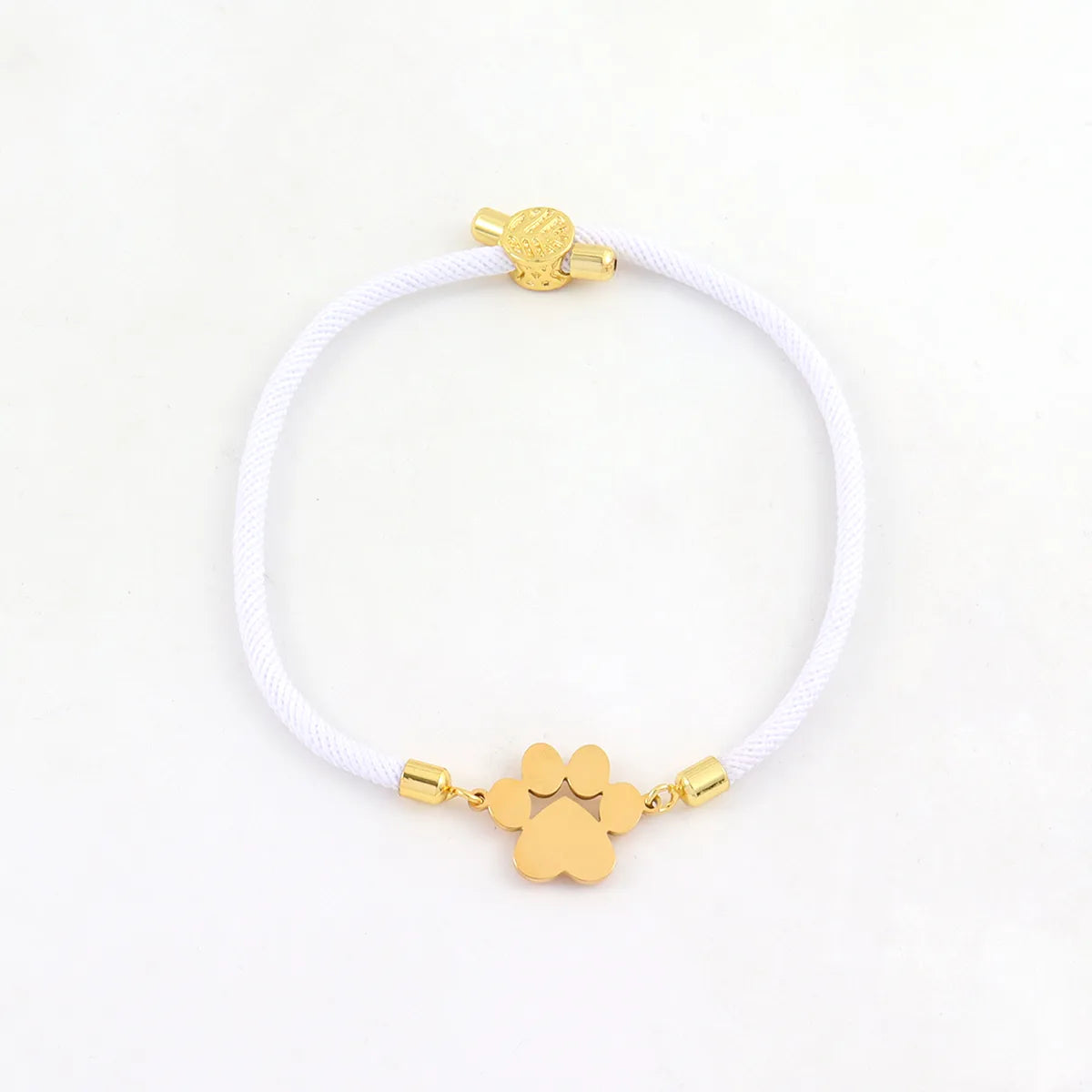 Pulsera de hilo mas dije huella de acero inoxidable