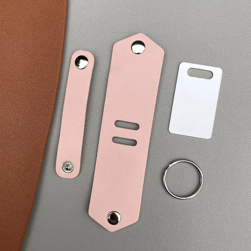 Llavero rosado Slip-on Estilo Simple Color Sólido Cuero Sintético Lámina de aluminio.