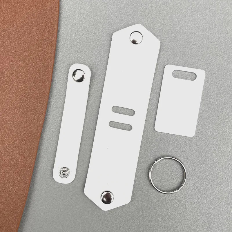 Llavero blanco Slip-on Estilo Simple Color Sólido Cuero Sintético Lámina de aluminio.