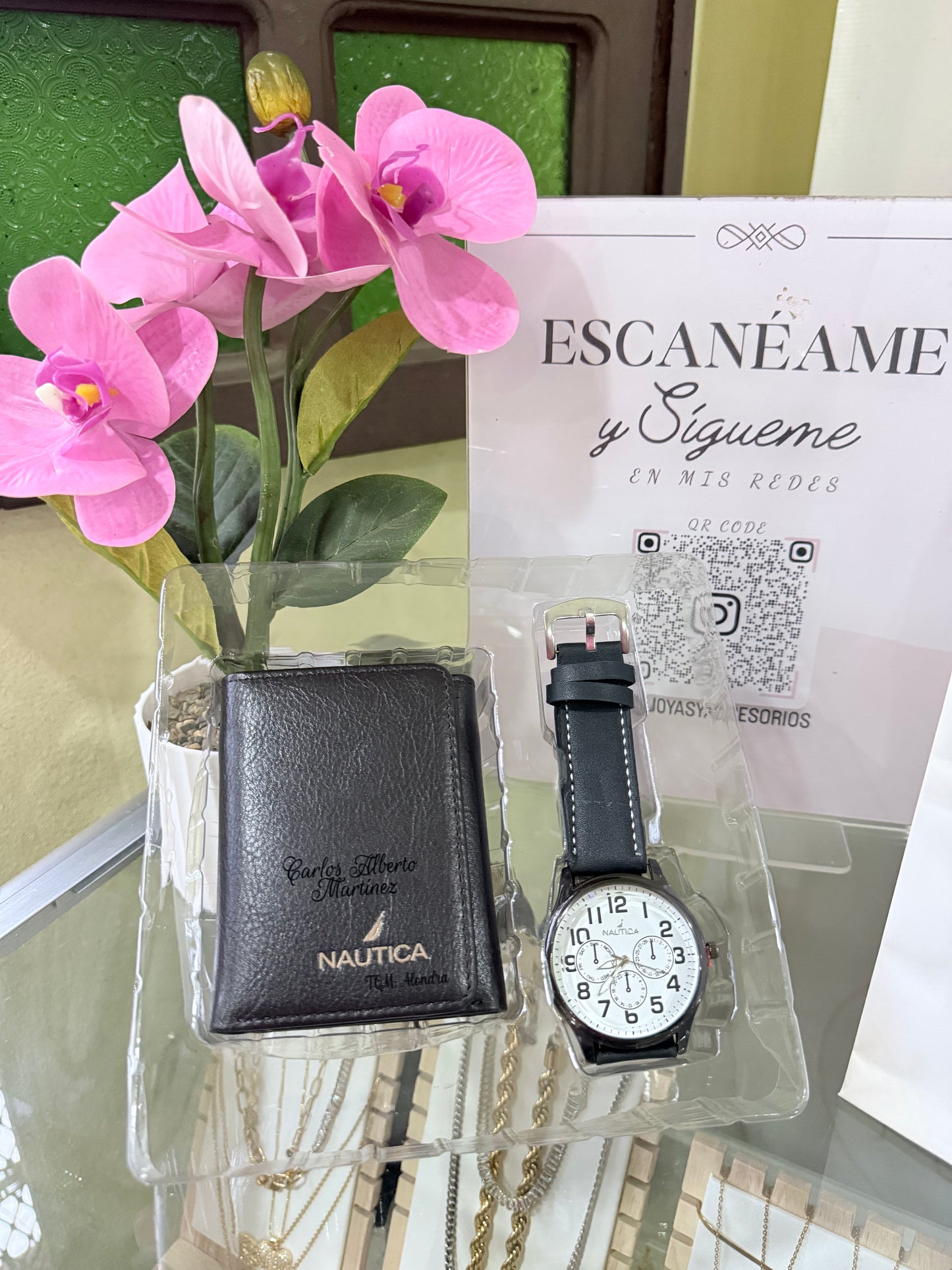 Set de reloj más billetera