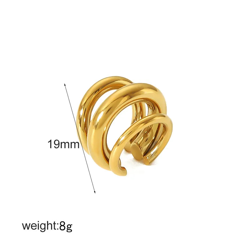 Ear cuff, Enchapado Acero Inoxidable 304