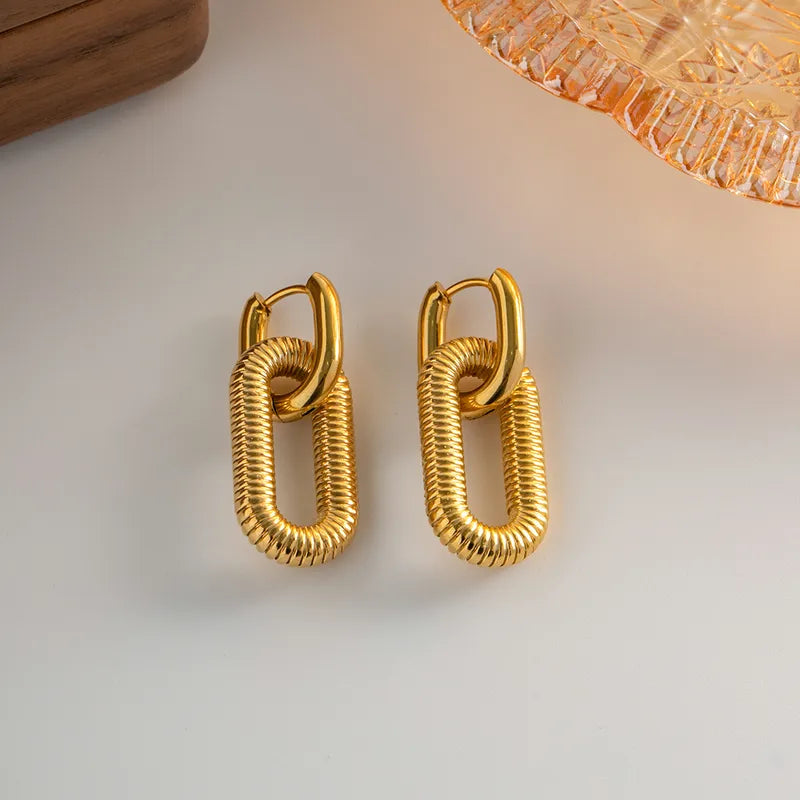 Aretes de Gota Acero Inoxidable Enchapado