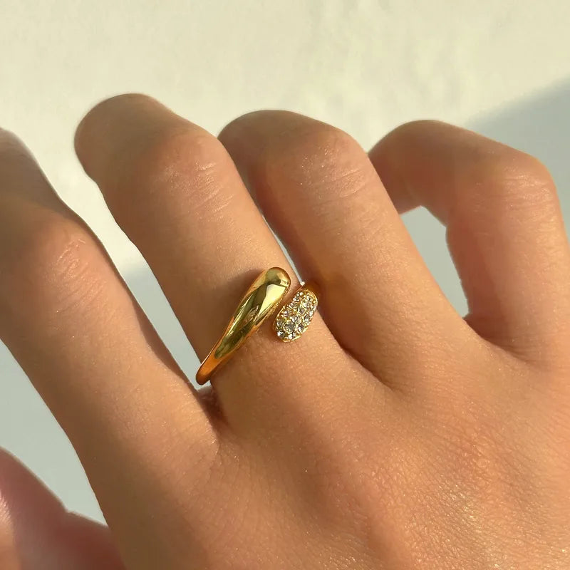 Anillo ajustable forma de serpiente