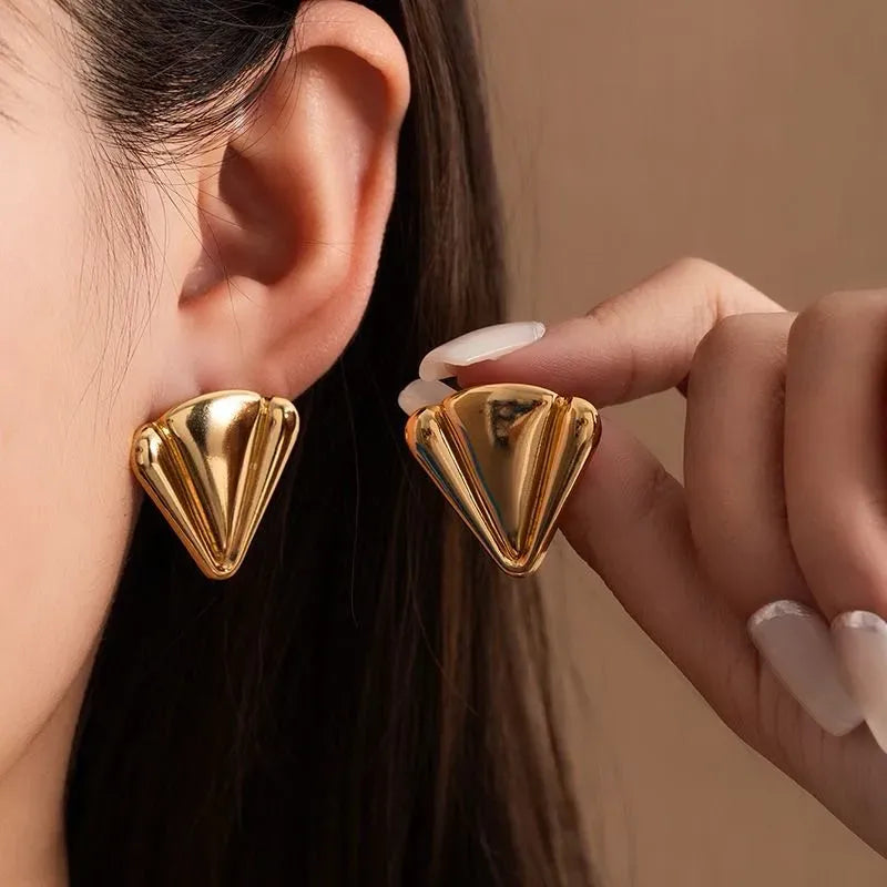 Aretes triangulo invertido Acero Inox