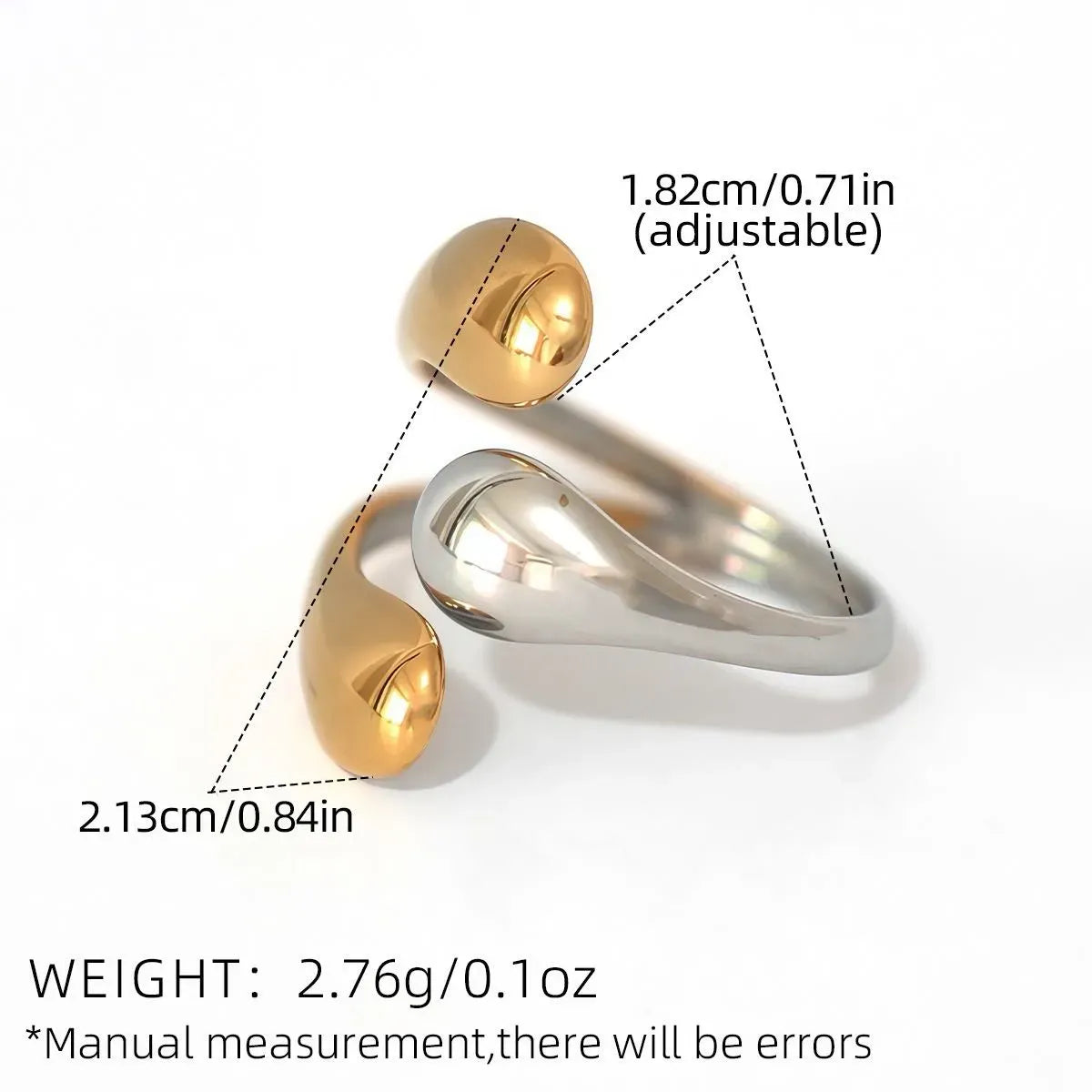 Anillo de dorado y plateado 3