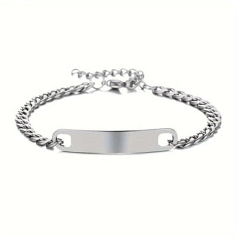 Pulsera de Hombre Plateada Acero Inoxidable