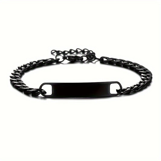 Pulsera de Hombre Negra Acero Inoxidable