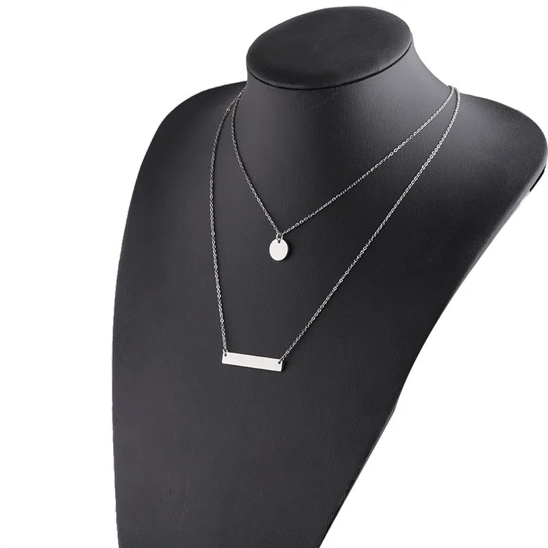 Cadena doble esclava mas rueda para grabado laser Plateada