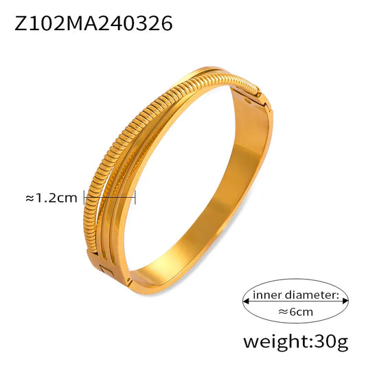 Brazalete Acero inxo dorado