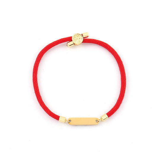 Pulsera de hilo mas dije de acero inoxidable