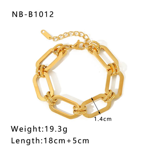 Pulsera estilo Hecho clasico Enchapado, Gruesa