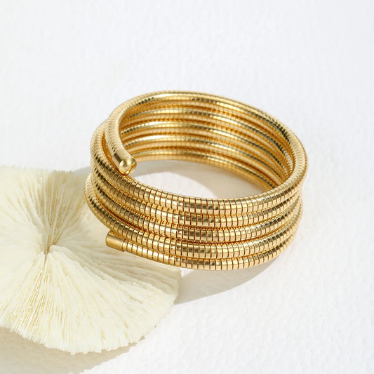Brazalete estilo serpiente dorado