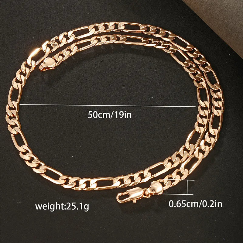 Cadena hombre rosa gold de 50 cm