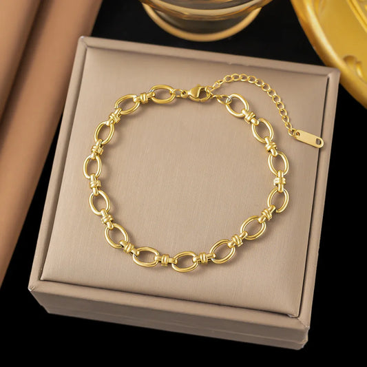 Pulsera color dorado estilo de corona de espina