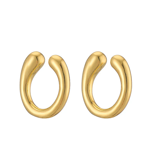Earcuff color  Oro en forma de u