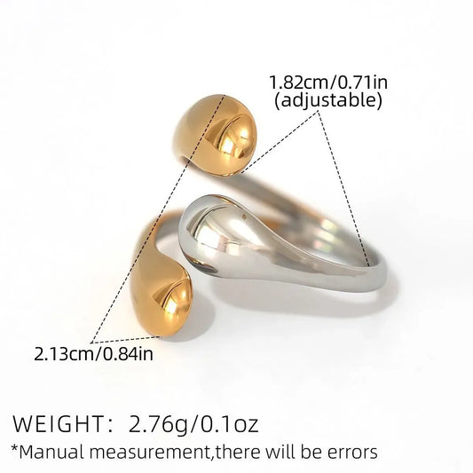 Anillo de dorado y plateado 3