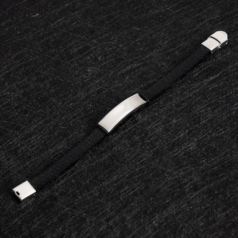 Pulsera de varon, plateada