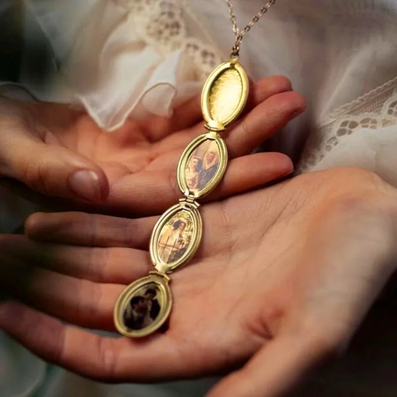 Relicario color dorado 4 caras